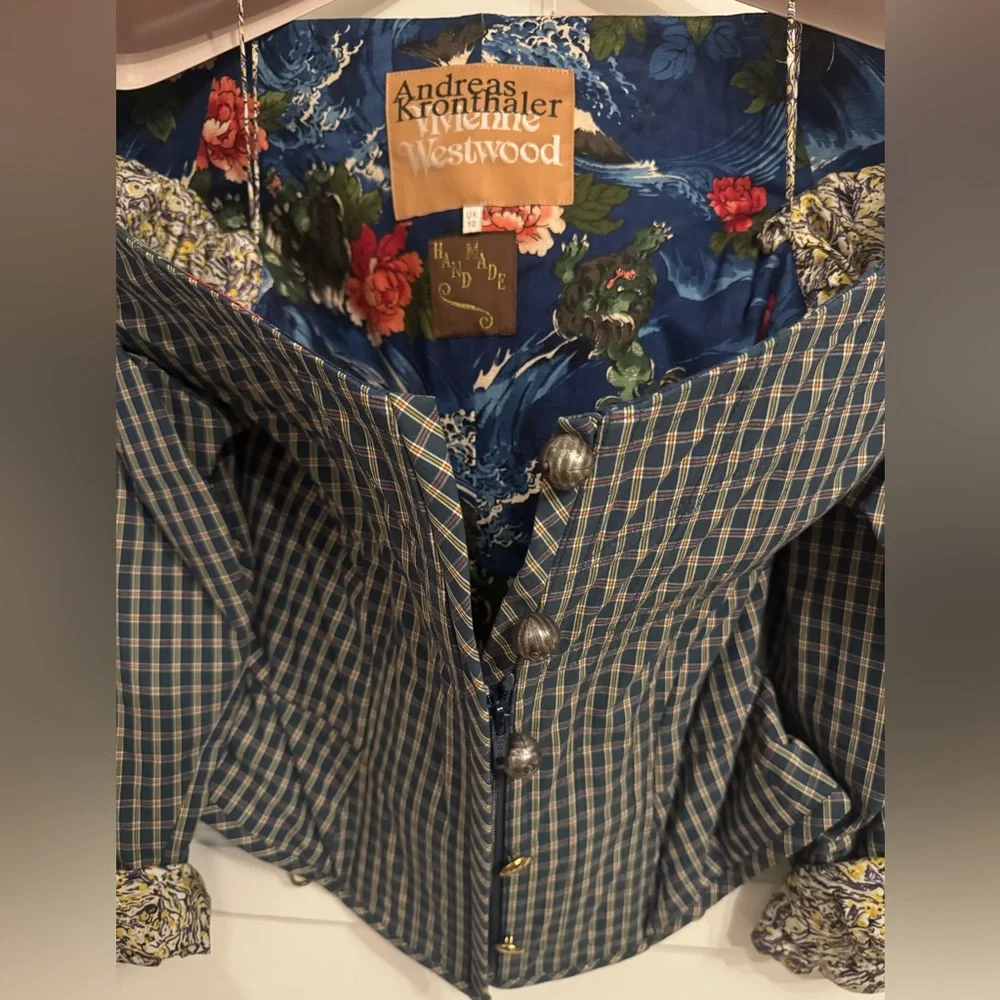 Vivienne Westwood Plaid Corset Blouse - Picture 4 of 12